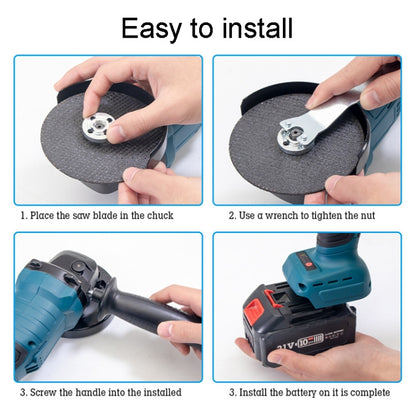 HILDA 21V Brushless Angle Grinder Lithium Cutting Machine, Model: 1 Battery+1 Charger US Plug - Abrasive Tools & Accessories by HILDA | Online Shopping UK | buy2fix