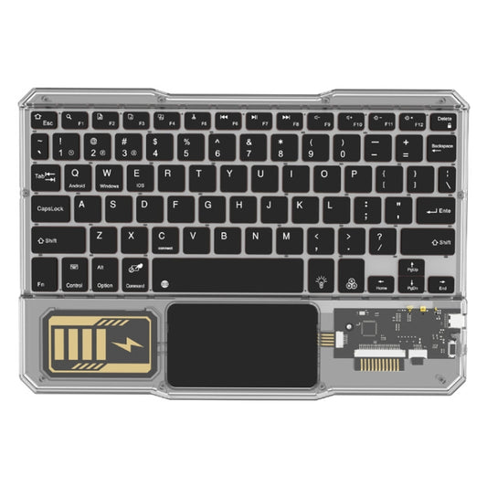 KB-333 RGB Backlit Wireless Bluetooth Keyboard Cell Phone Tablet Laptop Compatible Keypad(Black) - Universal Keyboard by buy2fix | Online Shopping UK | buy2fix