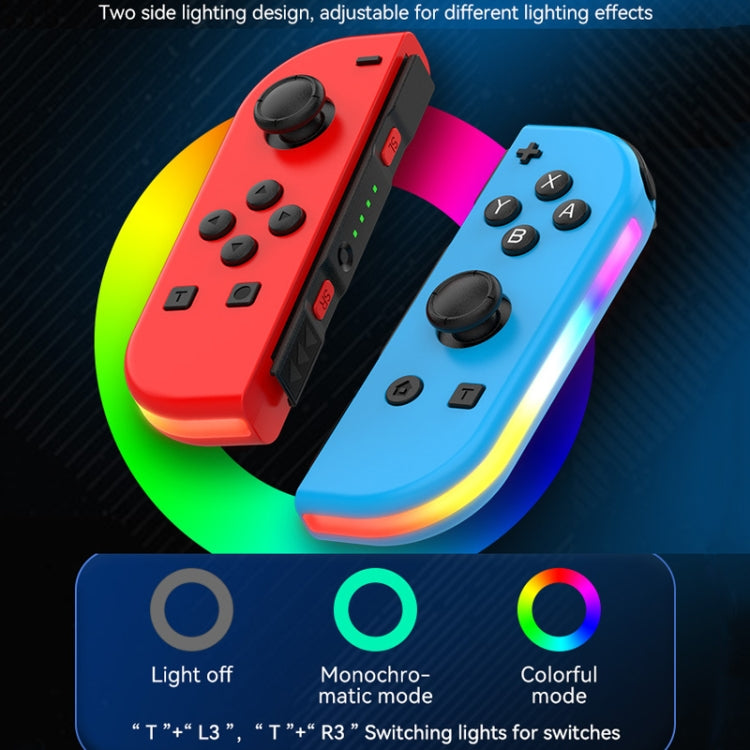 JOY-02 Gaming Left And Right Handle With RGB Lights Body Feel Bluetooth Gamepad For Switch / Switch OLED / Switch Pro / Switch Lite / Switch Joycon(Green Blue) - Gamepads by buy2fix | Online Shopping UK | buy2fix