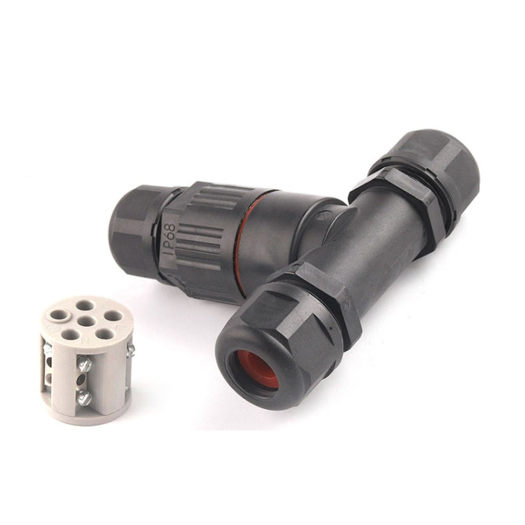 Outdoor T-Wire Terminal Block Five Pole Male And Female Docking Waterproof Connector(Black) - Connector & Plug by buy2fix | Online Shopping UK | buy2fix