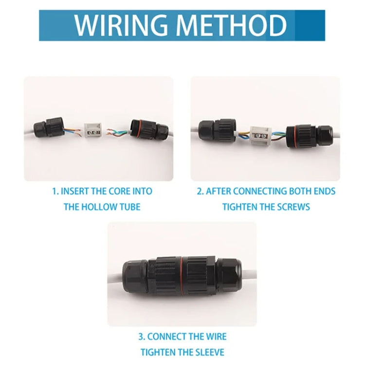 Outdoor T-Wire Terminal Block Five Pole Male And Female Docking Waterproof Connector(Black) - Connector & Plug by buy2fix | Online Shopping UK | buy2fix