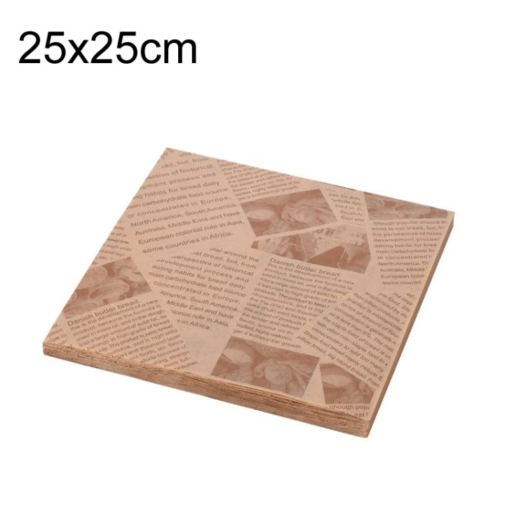 500sheets /Pack Deli Greaseproof Paper Baking Wrapping Paper Food Basket Liners Paper  25 x 25cm Brown - Retail Packaging by buy2fix | Online Shopping UK | buy2fix