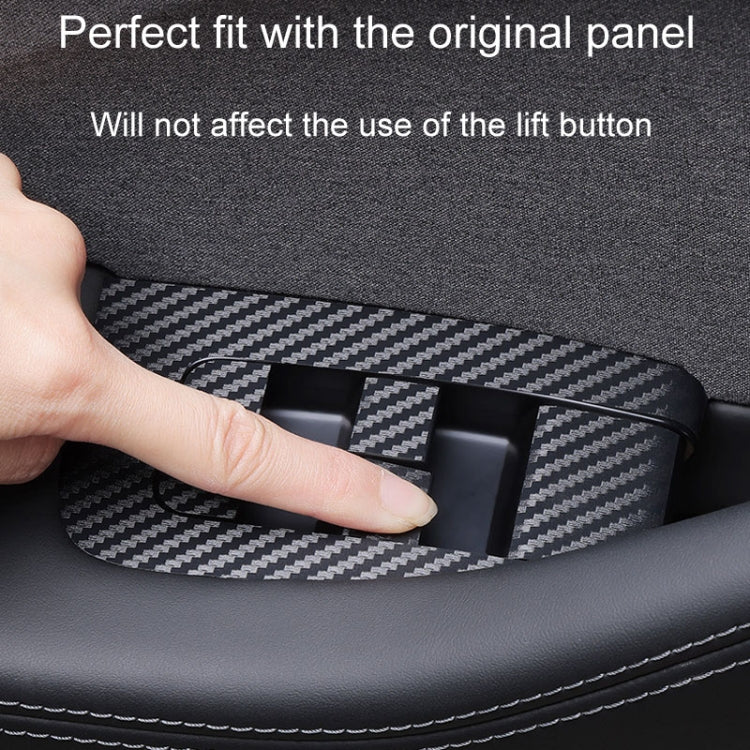 4pcs /Set For Tesla Model 3 Lift Window Button Sticker Car Interior, Style: Carbon Fiber - Car Interior Mouldings by buy2fix | Online Shopping UK | buy2fix