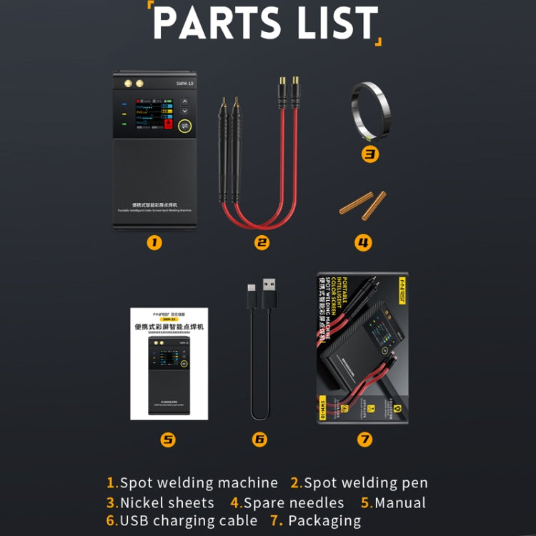 FNIRSI Small Handheld Portable Mobile Phone Lithium Battery Nickel Sheet Spot Welding Machine(SWM-10) - Electric Soldering Iron by FNIRSI | Online Shopping UK | buy2fix