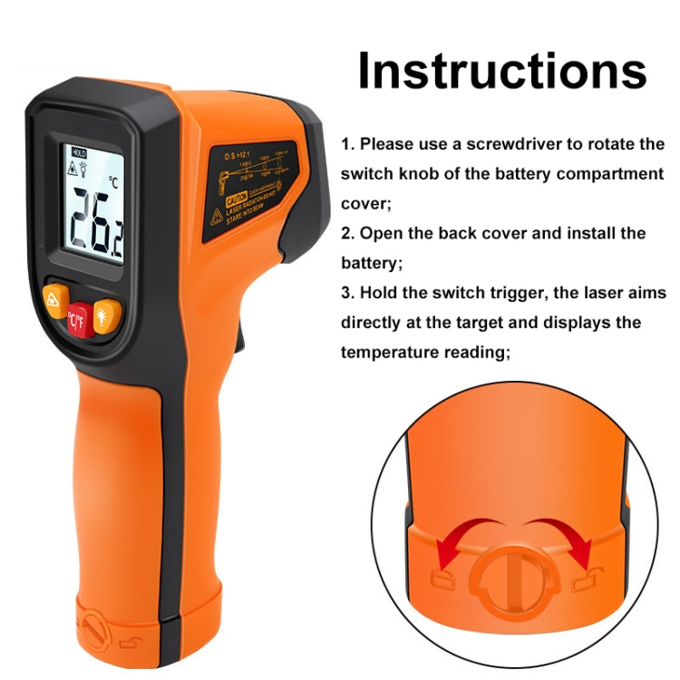 NJTY Digital Display High-Precision Infrared Thermometer For Bakery Kitchen Industry, Spec: T600A (Adjustable) - Digital Thermometer by NJTY | Online Shopping UK | buy2fix