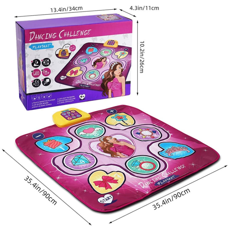 Children Music Dance Mat Electronic Music Dancing Game Pad Music Box Toys(Pink Purple) - Music Toys by buy2fix | Online Shopping UK | buy2fix