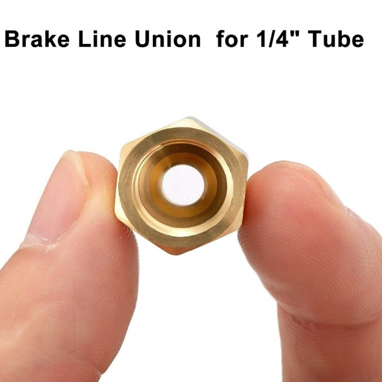 Replacement Brass Brake Line Accessories, Size: 7/16-24 Thread 1/4 Tube - Brake System by buy2fix | Online Shopping UK | buy2fix