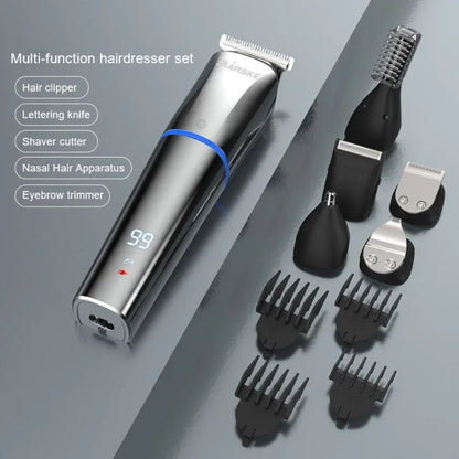 MARSKE 6 In 1 Hair Clipper Grooming Set Rechargeable Razor Carving Nose Hair Trimmer EU Plug - Electric Shavers by MARSKE | Online Shopping UK | buy2fix
