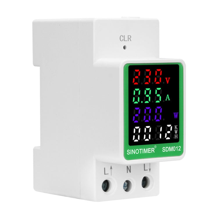 SINOTIMER DIN Rail AC Digital Display Current Voltage Power Electricity Multi-Function Tester, Model: SDM012-2 - Current & Voltage Tester by SINOTIMER | Online Shopping UK | buy2fix