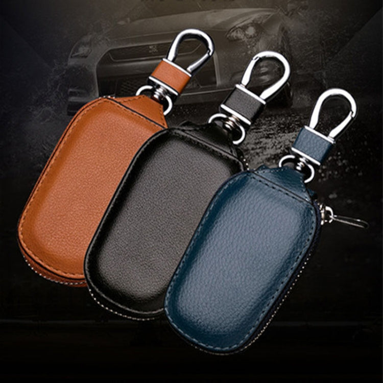 Leather Men Multifunctional Car Key Bag Large Capacity Universal Waist Hanging Key Storage Bag(Black) - Car Key Cases by buy2fix | Online Shopping UK | buy2fix