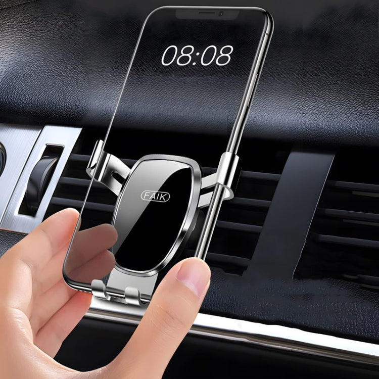 FAIK Car Cell Phone Holder Air Vent Triangle Gravity Sensor Car Phone Bracket, Color: Black Frosted Model - Car Holders by FAIK | Online Shopping UK | buy2fix