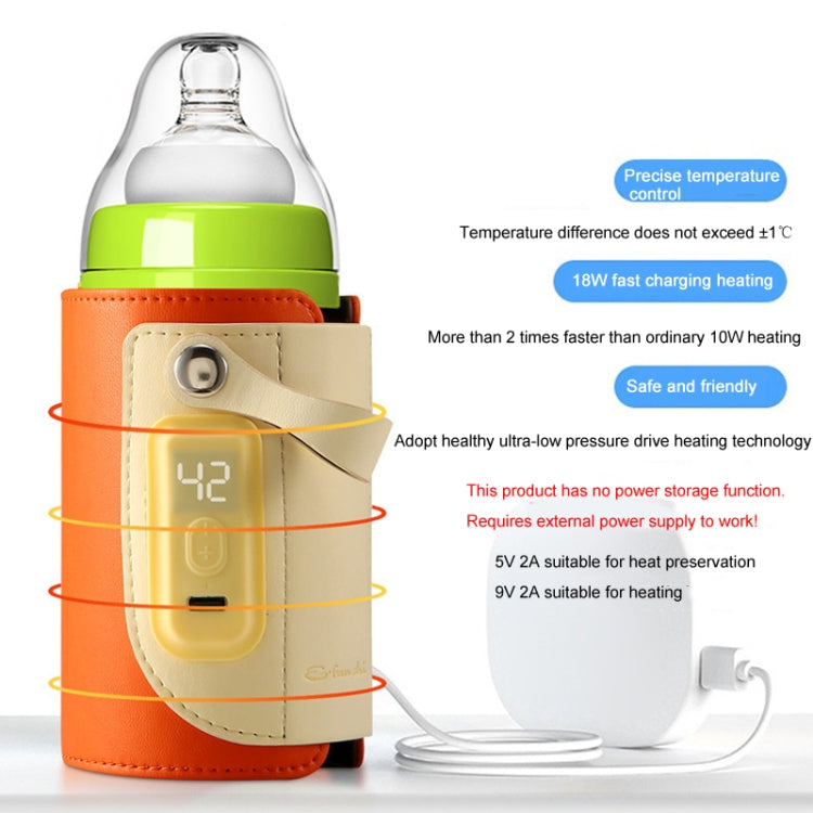 Baby Bottle Warmer Cover Outdoor Portable Milk Water Heater(Orange) - Baby Care by buy2fix | Online Shopping UK | buy2fix