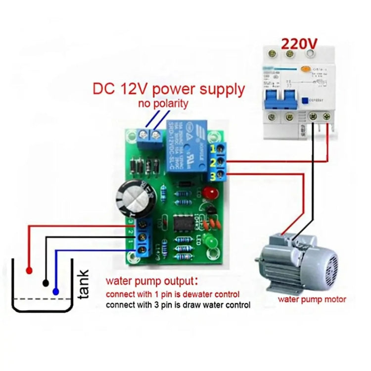DC12V 10A Liquid Level Controller Sensor Module Water Level Detection Sensor DIY Kit - Sensor Module by buy2fix | Online Shopping UK | buy2fix