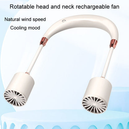 Portable Hanging Neck Fan USB Charging Long Life Outdoor Small Fan(White) - Electric Fans by buy2fix | Online Shopping UK | buy2fix