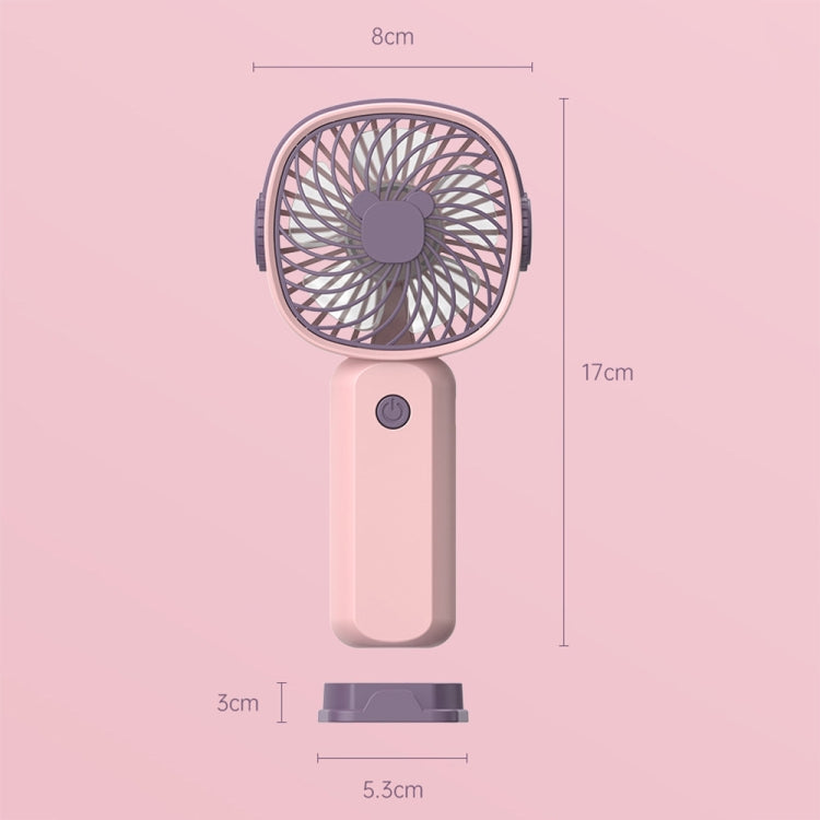 Handheld Portable Mini Multifunctional Fan With Phone Holder Function, Color: Pink Purple with Battery - Electric Fans by buy2fix | Online Shopping UK | buy2fix