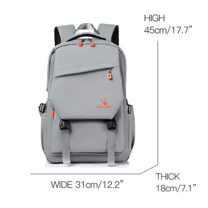 WEIXIER B682 Large Capacity Double Shoulder Backpack Casual Waterproof Travel Bag(Light Gray) - Double-shoulder Bags by WEIXIER | Online Shopping UK | buy2fix