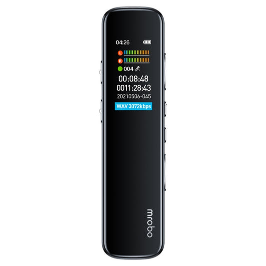 Mrobo RV-19 0.96-inch HD Screen 3D Noise Reduction Recording Pen Music Player, Capacity: 16 GB(Black) - Recording Pen by Mrobo | Online Shopping UK | buy2fix