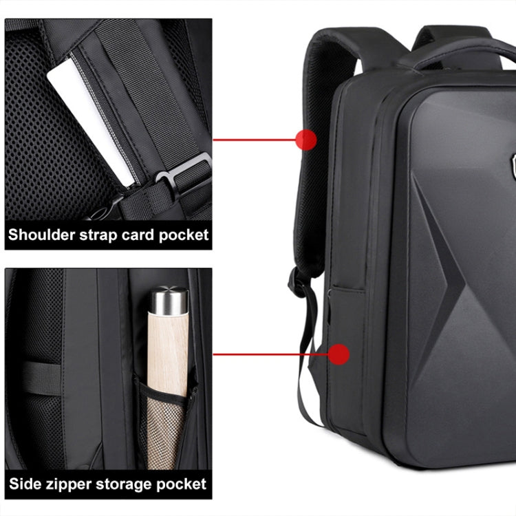 17 inch Password Lock Large Capacity Waterproof Laptop Backpack with USB Port(Dark Gray) - Backpack by buy2fix | Online Shopping UK | buy2fix