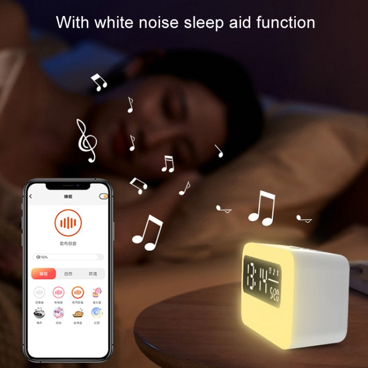 JSK-L30 Bluetooth Speaker Atmosphere Alarm Clock Regularly Wake Up APP Smart Home Charging Night Light(White) - Alarm Clocks by buy2fix | Online Shopping UK | buy2fix