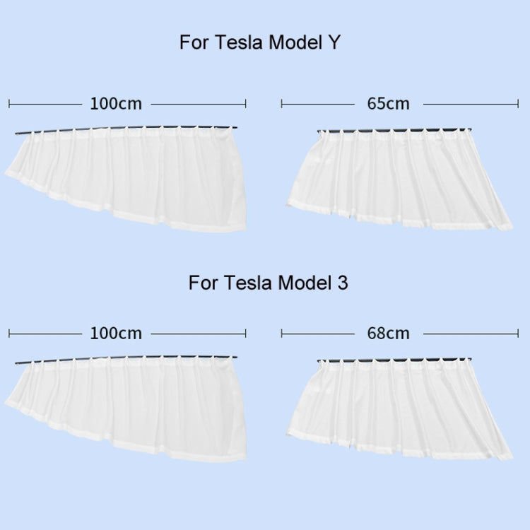 For Tesla Model Y 4pcs Black Car Side Window Privacy Sun Protection Curtain - Window Foils & Solar Protection by buy2fix | Online Shopping UK | buy2fix