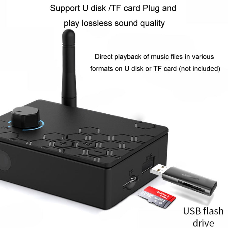 Bluetooth 5.4 Receiver Digital To Analog Card U Disk Converter Adapter With Remote Control(Coaxial Conversion) - Audio Signal Switcher by buy2fix | Online Shopping UK | buy2fix