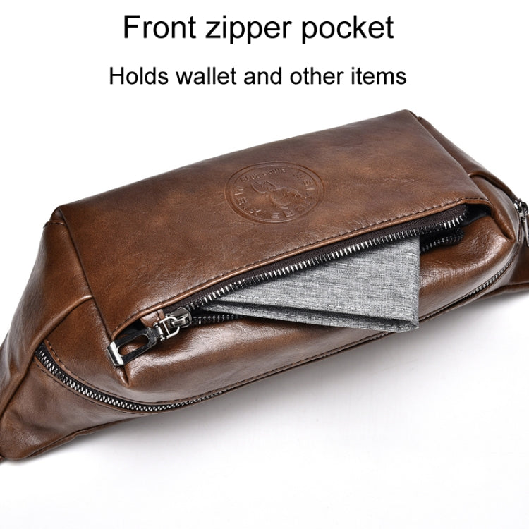 WEIXIER Y9579 Men Large Capacity Sports Waist Pack Multifunctional Waterproof Cell Phone Bag(Brown) - Single-shoulder Bags by WEIXIER | Online Shopping UK | buy2fix