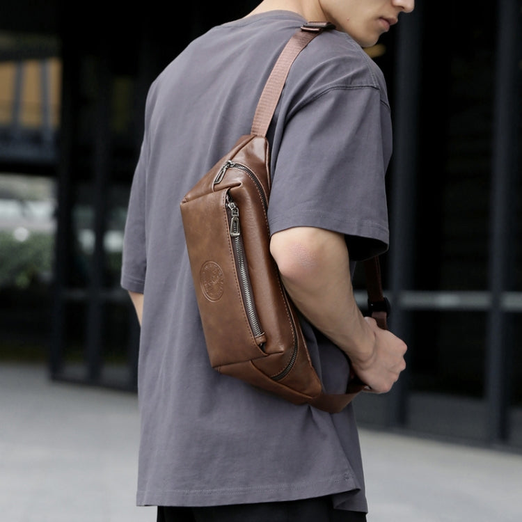 WEIXIER Y9579 Men Large Capacity Sports Waist Pack Multifunctional Waterproof Cell Phone Bag(Brown) - Single-shoulder Bags by WEIXIER | Online Shopping UK | buy2fix