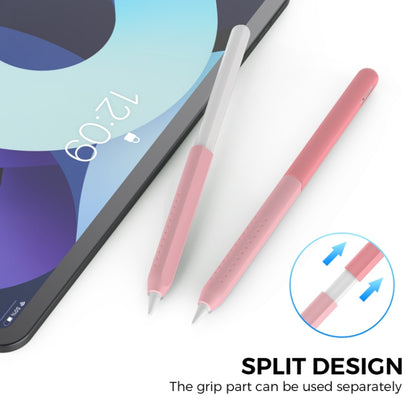 For Apple Pencil 2 AhaStyle PT182 Split Clashing Colors Stylus Protective Case(Blue) - Pencil Accessories by AhaStyle | Online Shopping UK | buy2fix