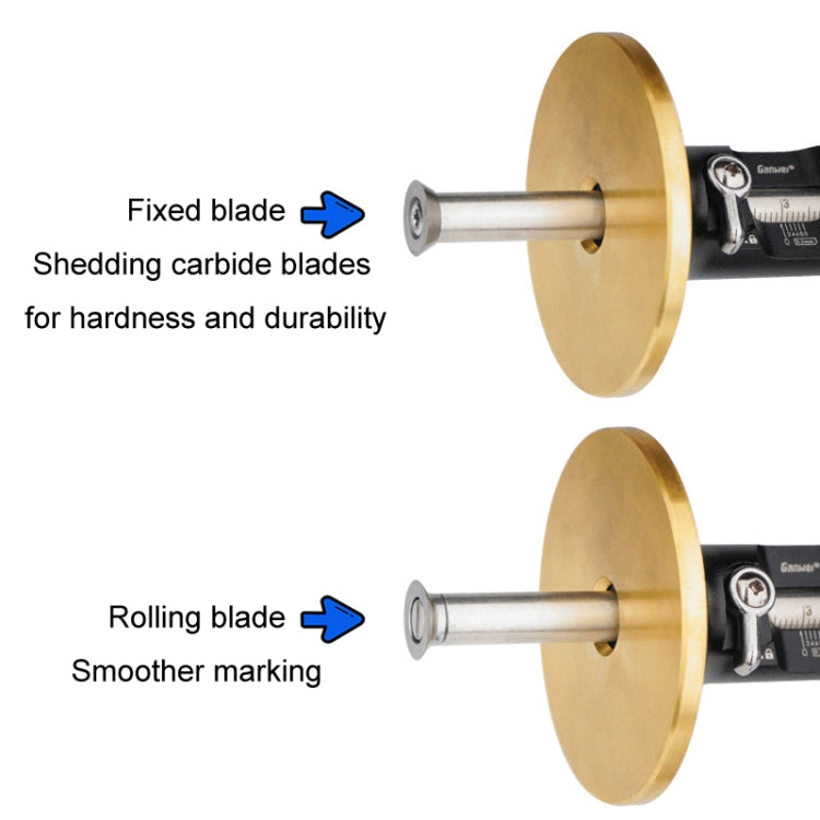 Ganwei 0.2mm Precision European Scriber Marking Gauge Parallel Line Drawing Woodworking Tool(Rolling Blade) - Measuring Tools by Ganwei | Online Shopping UK | buy2fix