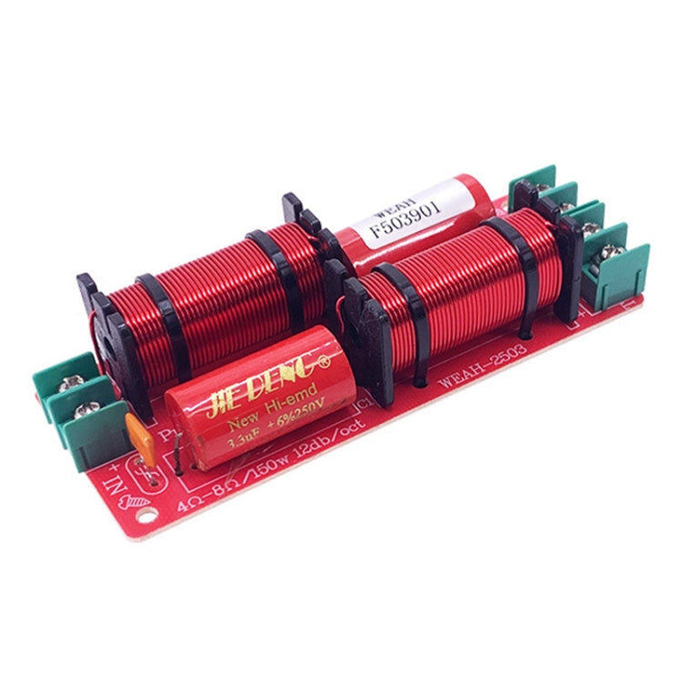 WEAH-2503 High and Low 2-way Speaker Crossover Hi-Fi Home Audio Solderless Divider(B Type Red Capacitor) - Audio Crossover by buy2fix | Online Shopping UK | buy2fix