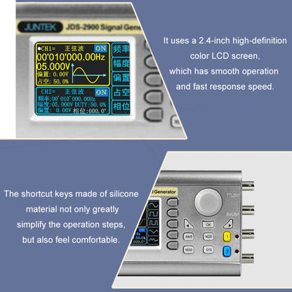 JUNTEK Programmable Dual-Channel DDS Function Arbitrary Waveform Signal Generator, Frequency: 50MHz(AU Plug) - Other Tester Tool by buy2fix | Online Shopping UK | buy2fix