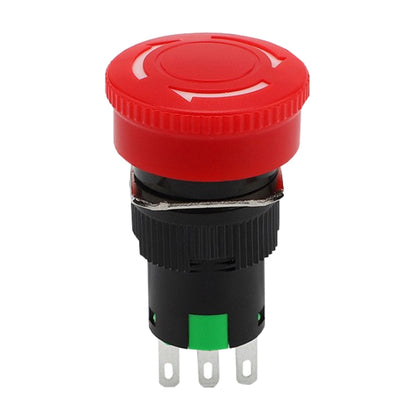 LA16 16mm Mounting Hole Emergency Stop Switch Mushroom Type Self-Locking Pushbutton Switches - Others by buy2fix | Online Shopping UK | buy2fix