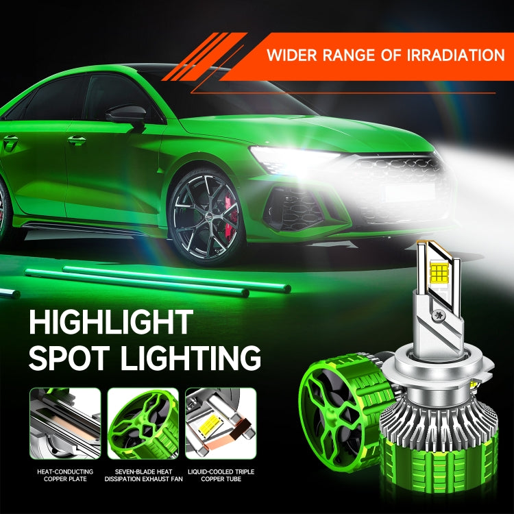 100W LED Double Copper Tube Aluminum Alloy Waterproof Car Headlight, Bulb: H1 - LED Headlamps by buy2fix | Online Shopping UK | buy2fix