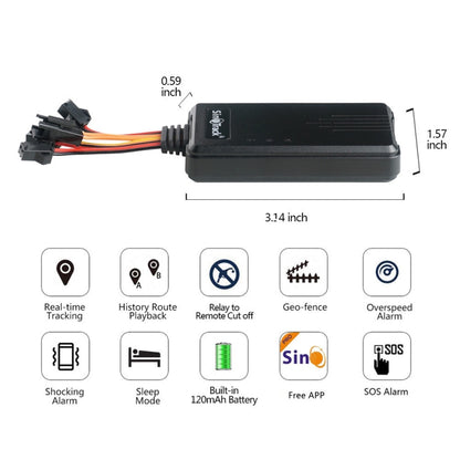 SinoTrack 4G 4-wire GPS Car-mounted Motorcycle Anti-theft Positioning Tracker, Specifications: Power Cord+Relay - Car Tracker by SinoTrack | Online Shopping UK | buy2fix