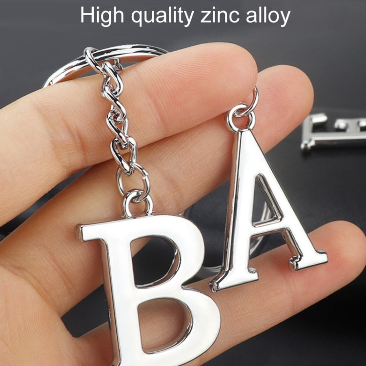 Double-Sided Three-Dimensional Plating Alphabet Keychain, Style: O - Key Rings by buy2fix | Online Shopping UK | buy2fix