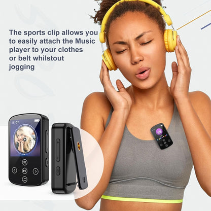 MP3 Bluetooth Music Player HIFI Sports Clip Touch Screen MP4, Memory: 32GB(Black) - MP3 Player by buy2fix | Online Shopping UK | buy2fix