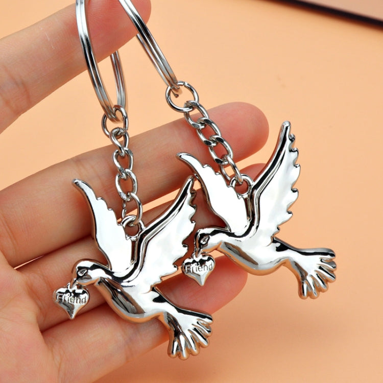 Metal Peace Dove Keychain Decorative Pendant, Model: X-1498 - Key Rings by buy2fix | Online Shopping UK | buy2fix