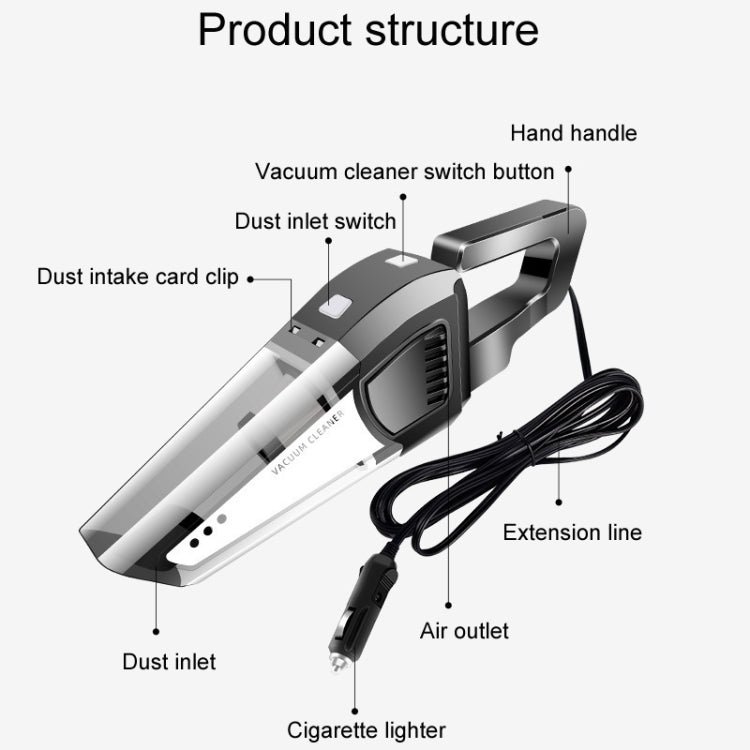 Portable Handheld Powerful Car Vacuum Cleaner, Style: Wired Model - Vacuum Cleaner by buy2fix | Online Shopping UK | buy2fix