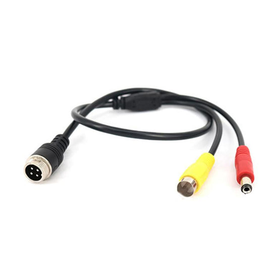 4 Pin Aviation Male To RCA Female DC Male Car Camera Adapter Connector Wire 50cm - DIY Cables by buy2fix | Online Shopping UK | buy2fix