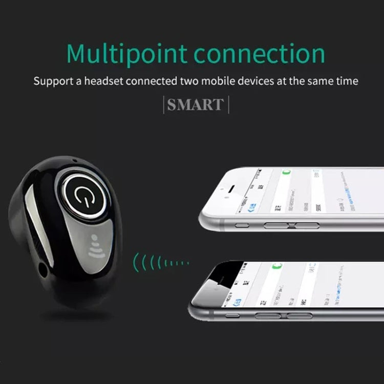 S650 Mini Bluetooth Earphone Earbuds Sport with Mic for All Phone(Black) - Bluetooth Earphone by buy2fix | Online Shopping UK | buy2fix