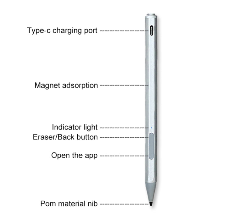 WR19 4096 USB-C/Type-C Pressure-Sensitive Stylus Pen(Black) - Stylus Pen by buy2fix | Online Shopping UK | buy2fix