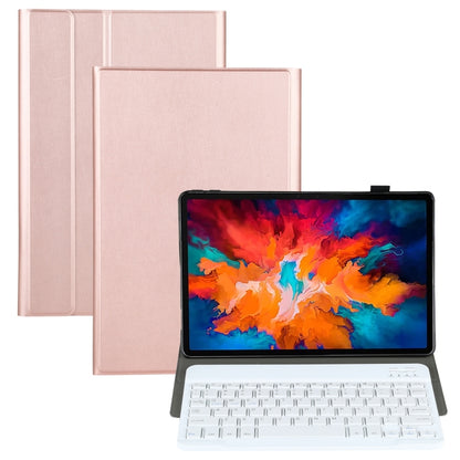 AM13 2 in 1 Removable Bluetooth Keyboard + Protective Leather Tablet Case with Holder for Lenovo Tab P11 Pro (TB-XJ706F)(Rose Gold) - Lenovo Keyboard by buy2fix | Online Shopping UK | buy2fix