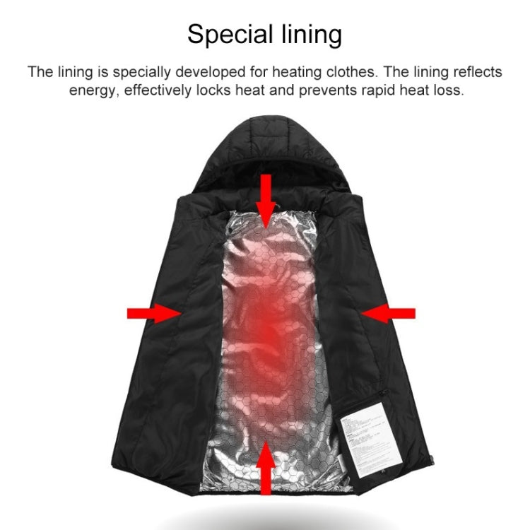 USB Heated Smart Constant Temperature Hooded Warm Coat for Men and Women (Color:Red Size:M) - Down Jackets by buy2fix | Online Shopping UK | buy2fix