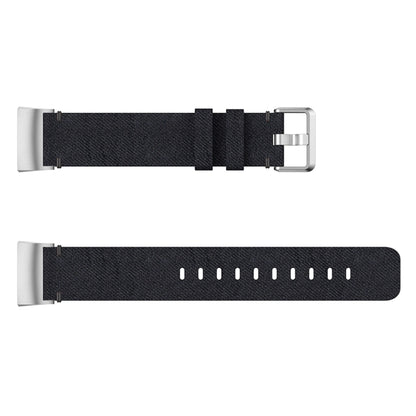 Woven Vanvas Nylon Watch Band for Fitbit Charge 3(Black) - Smart Wear by buy2fix | Online Shopping UK | buy2fix