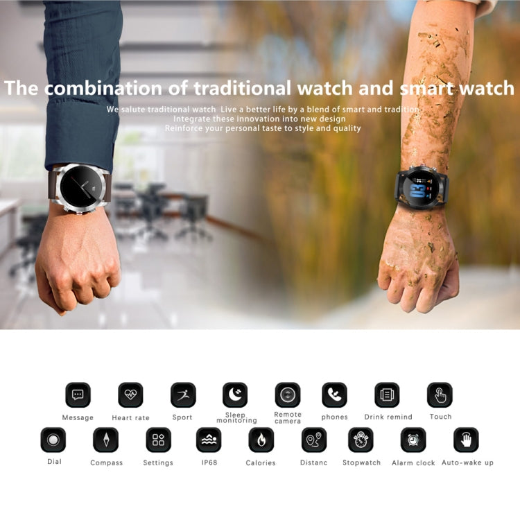 DTNO.1 S10 1.3 inches TFT Color Screen Smart Bracelet IP68 Waterproof, Silicone Watchband, Support Call Reminder /Heart Rate Monitoring /Sleep Monitoring /Multi-sport Mode (Black) - Smart Wear by DTNO.1 | Online Shopping UK | buy2fix