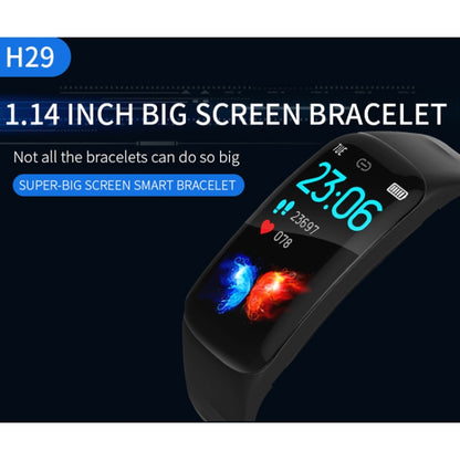 H29 1.14 inches IPS Color Screen Smart Bracelet IP67 Waterproof, Support Step Counting / Call Reminder / Heart Rate Monitoring / Sleep Monitoring (Black) - Smart Wear by buy2fix | Online Shopping UK | buy2fix