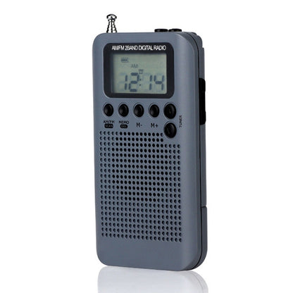 HRD-104 Mini Portable FM + AM Two Band Radio with Loudspeaker(Grey) - Consumer Electronics by buy2fix | Online Shopping UK | buy2fix