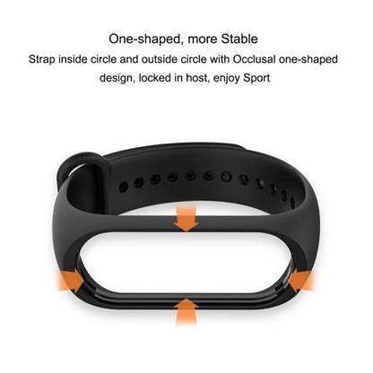 Pure Color Soft TPU  Watch Bands for Xiaomi Mi Band 4, Host Not Included(Black) - Smart Wear by buy2fix | Online Shopping UK | buy2fix