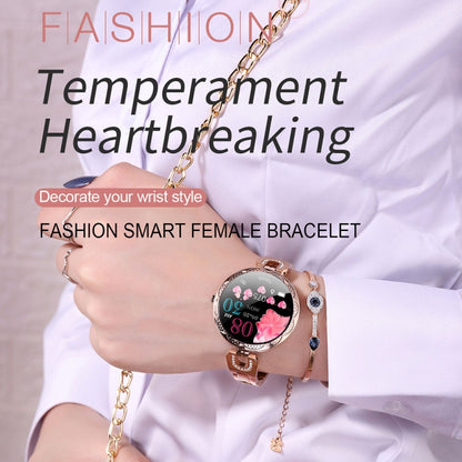 AK15 Fashion Smart Female Bracelet, 1.08 inch Color LCD Screen, IP67 Waterproof, Support Heart Rate Monitoring / Sleep Monitoring / Remote Photography (Rose Gold) - Smart Wear by buy2fix | Online Shopping UK | buy2fix
