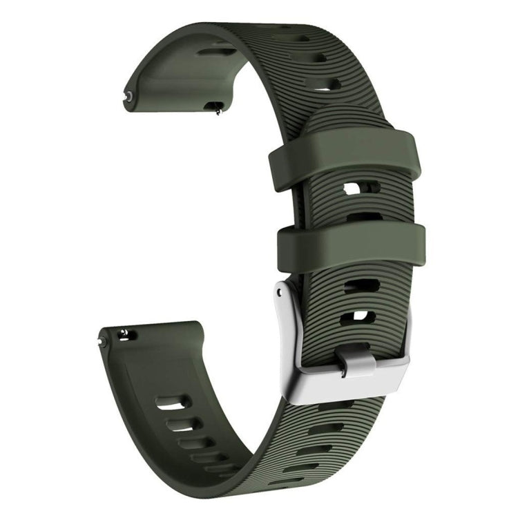 Smart Watch Silicone Watch Band for Garmin Forerunner 245(Army Green) - Smart Wear by buy2fix | Online Shopping UK | buy2fix